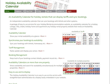 Tablet Screenshot of holidayavailabilitycalendar.com